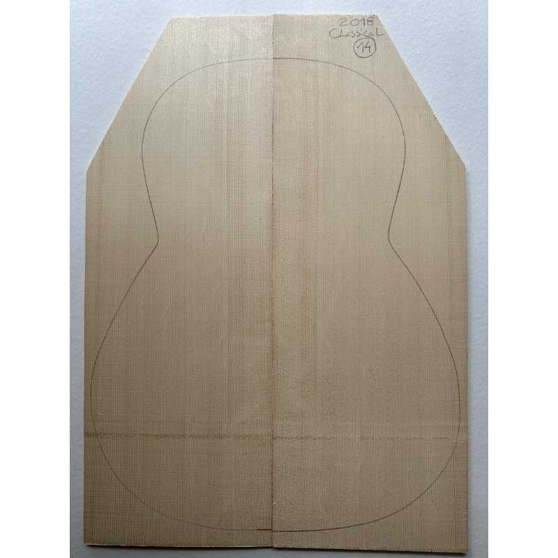 European Spruce Bearclaw Top 14 | Classical Guitar