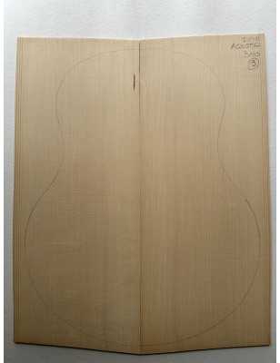 European Spruce Bearclaw Top 3 | Bass/Jumbo Guitar