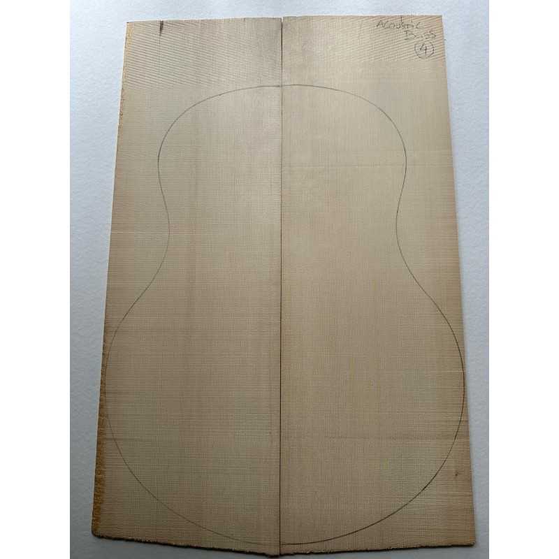 European Spruce Bearclaw Top 4 | Bass/Jumbo Guitar