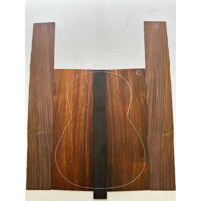 Cocobolo Set 2 | 3 Piece Back and Sides | Classical Guitar