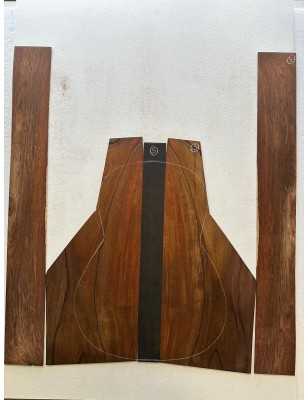 Cocobolo Set 5 | 3 Piece Back and Sides | Classical Guitar