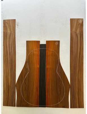 Cocobolo Set 7 | 3 Piece Back and Sides | Classical Guitar