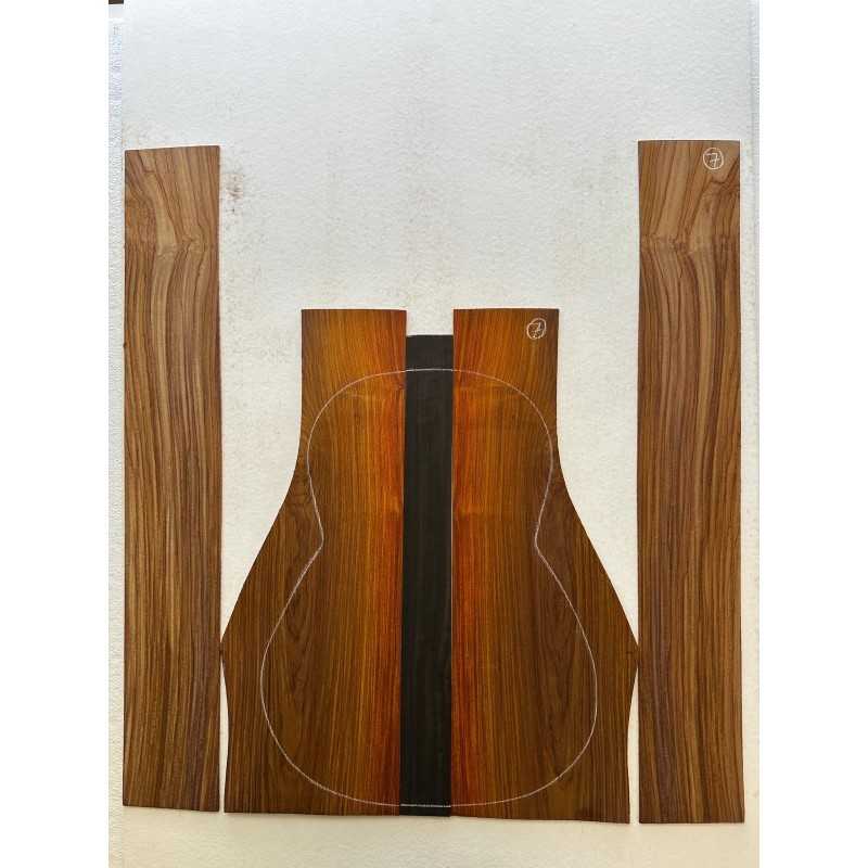 Cocobolo Set 7 | 3 Piece Back and Sides | Classical Guitar