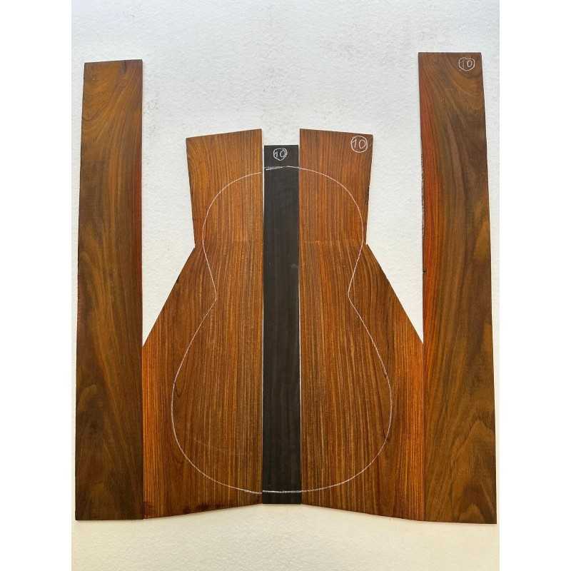 Cocobolo Set 10 | 3 Piece Back and Sides | Parlor Guitar