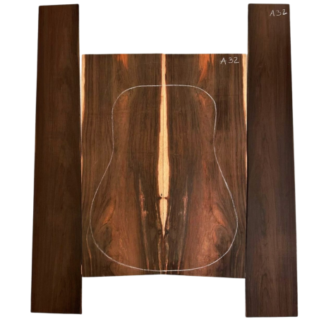 Brazilian Rosewood Set A32| Back and Sides | Acoustic Guitar