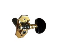 Van Gent 7 Strings Classical Single Guitar Machine Heads 39.01.C Gold with and Black Buttons 4L+3R or 3L+4R