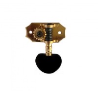 Van Gent 7 Strings Classical Single Guitar Machine Heads 39.01.C Gold with and Black Buttons 4L+3R or 3L+4R